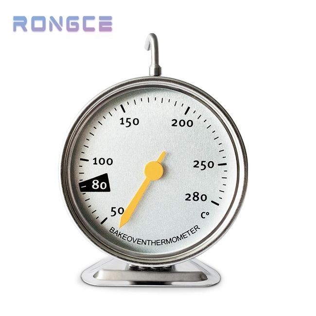 New Stainless Steel Oven Thermometer Hang Or Stand Large Dial Baking BBQ Cooking  Meat Food Temperature Measurement