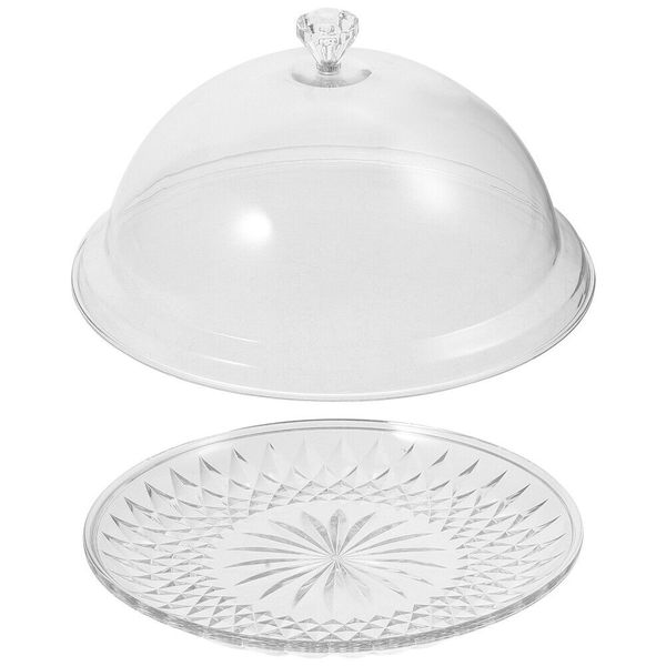 Multipurpose Banquet PET Cake Stand Dome Clear Cake Stand Cake Plate