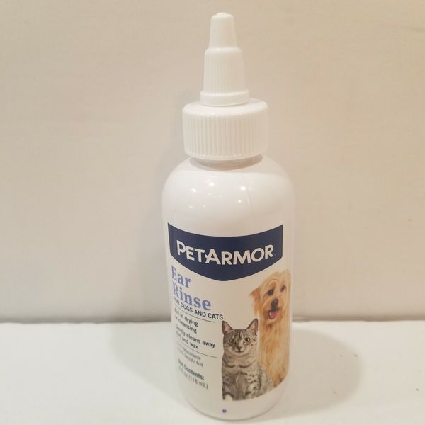 Pet Armor Dog Cats Ear Rinse Treatment Cleaner Removes Dirt Wax 4 oz  NEW