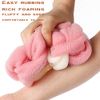 AARainbow 4 Packs Long Stretch Back Sponge with Rope Handles Back Scrubber Bath Shower Mesh Sponge Exfoliating Body Scrub Stretch Braided Loofah for Men and Women (B-1 Grey+1 Green+1 Pink+1 Coffee)