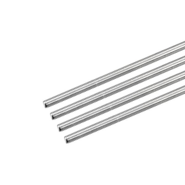 uxcell Full Thread Rod, Right Threaded Rod, Rod Studs, 304 Stainless Steel, M5 x 500mm, 0.8mm Thread Pitch, 4 Pieces