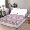 JQWUPUP Leopard Print Microfiber Double Fitted Bed Sheet, Fitted Sheet Deep 30cm for Double Bed 135x190cm