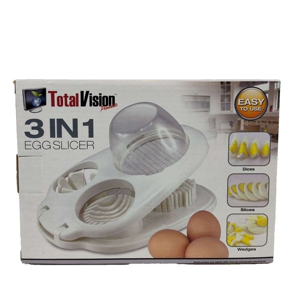 Total Vision Products 3 In 1 Egg Slicer - Dices, Slices and Wedges! BNIB!