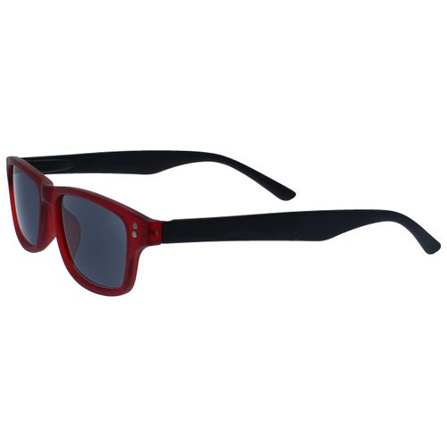 UV Reader Rubberized Red Black Sun Readers Reading Glasses UV400 Mens Womens Spring Hinges UVSR033 +2.50