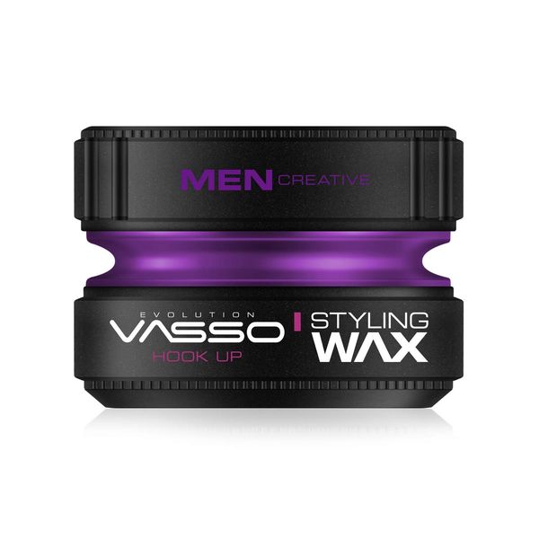 Vasso Pro-Aqua Hook Up Hair Styling Water Based Gel Wax, Purple, 1 Count