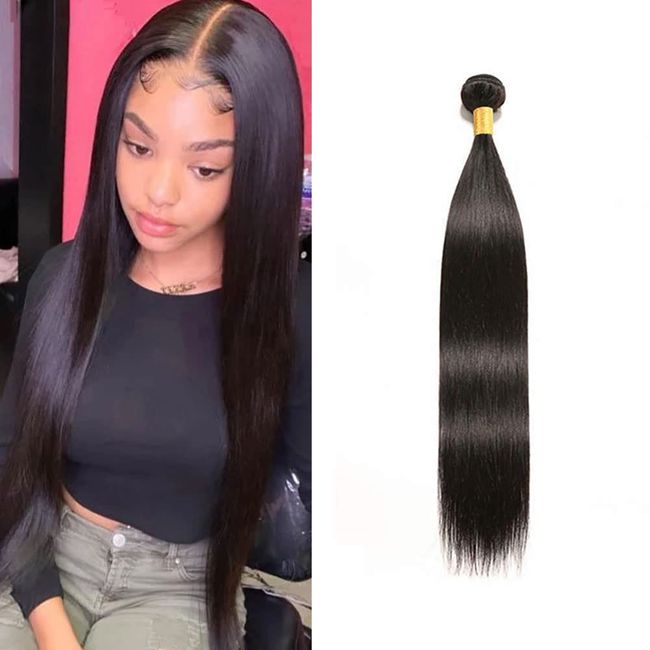 One Bundle Straight Hair 9A Brazilian Hair 16 inch Brazilian Virgin Hair Straight Unprocessed Brazilian Hair Weave Human Hair Extensions