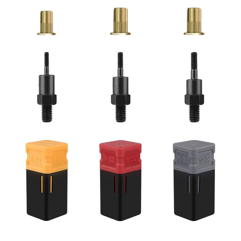 GIANTISAN Rivet Nut Mandrels Set, Including 6-32 8-32 10-32 and 30 ...