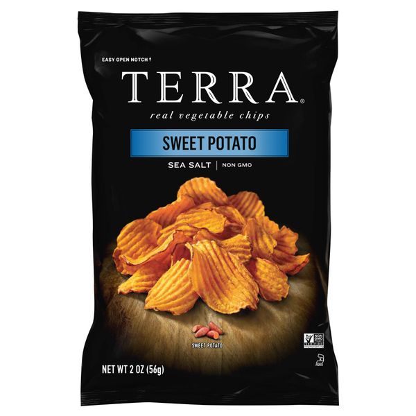 Terra Vegetable Chips, Sweet Potato with Sea Salt, 2 oz. (Pack of 8)