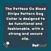 Petface Ox Blood Stripe Pattern Dog Collar, X-Small