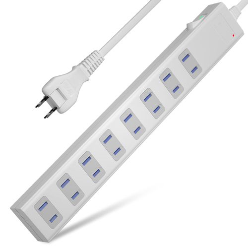 SAYBOUR Power Strip, Strong Magnets, 8 Magnets, Extension Cord, Bulk Switch, Power Saving, Energy Saving, White 6.6 ft (2 m)