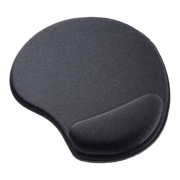 SANWA SUPPLY MPD-MU4BK Memory Foam Wrist Rest Mouse Pad (Antibacterial)