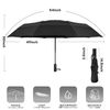 ECOBRELLA Golf Umbrella For Adults - Oversized 54inch Double Layer Windproof Extra Large Black Golf Umbrella Folding Compact, Automatic Open&Close