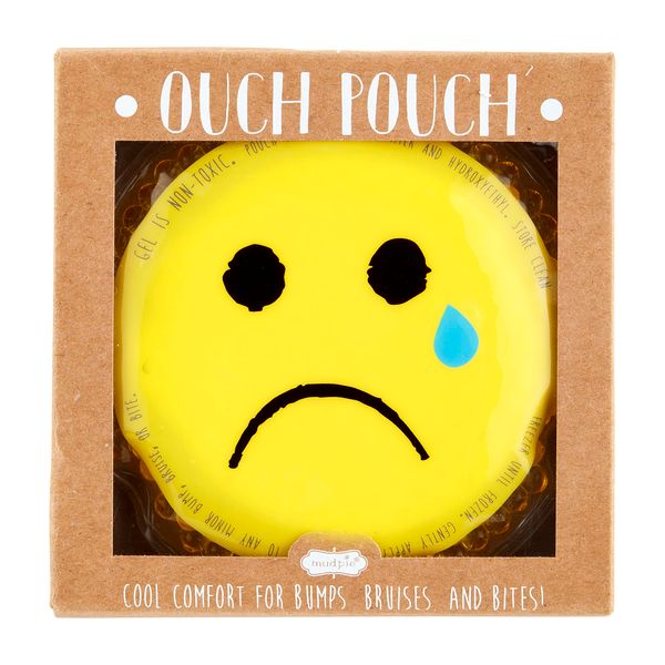 Mud Emoji Happy/Sad Face Ouch Pouch Set, Yellow