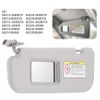 Left Driver Side Gray Sun Visor with Makeup Mirror for Hyundai Elantra 2011-2015