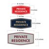 Fancy Private Residence Sign (Black/Gold) - Small 1 Pack