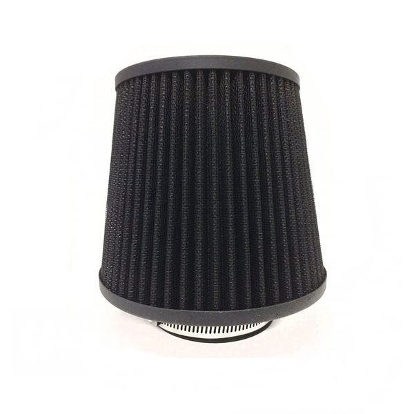 Black Cold Air Intake Cone Replacement Performance Washable Clamp-on Dry Filter (2.5")