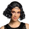 Charleston Flapper 1920s Women's Wig with Headband, Black