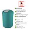 WENKO Brasil Swing Lid Cosmetic Bin, Petrol, L - Completely Shatter-Proof Capacity 6.5 litres, Plastic (TPE), 19.5 x 31 x 19.5 cm, Petrol