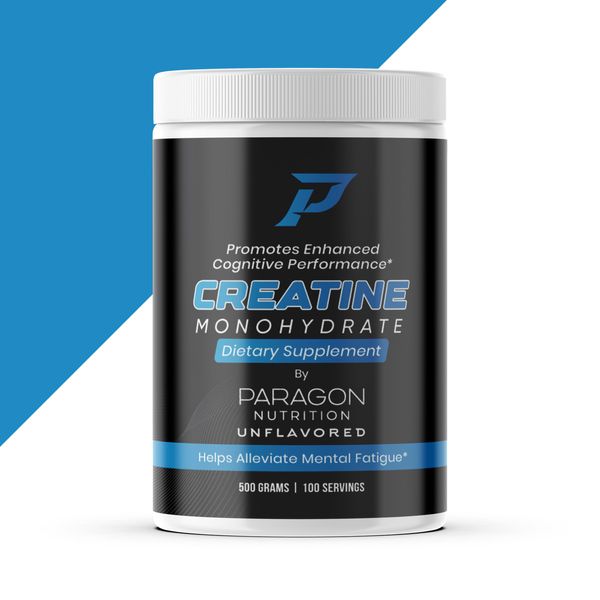 Paragon Nutrition Creatine Monohydrate, Unflavored, 500g, 100 Servings, Cognitive Performance Support