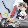 PLATEYTR 2 Sets Plastic Oven Scraper Tool No Scratch Cleaning Scraper Kitchen Grease Scraper Stove Scraper Glass Scraper Oven Scraper Tool No Scratch Ceramic Hob Scraper