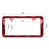 Sgooky 3D Curly Wave Pattern License Plate Holder Shining Red License Plate Frame from Pure Zinc Alloy Metal Perfect Plate Holder