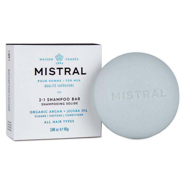 Mistral Men's Solid Shampoo, Cool Marine