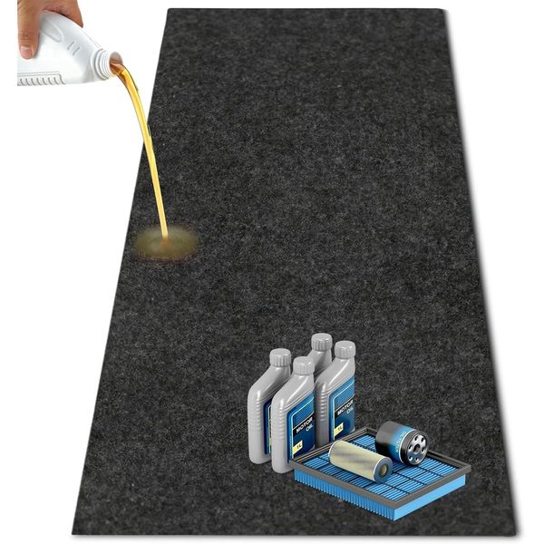 36 X 60Inch Oil Spill Mat Under Car Driveway Mats,Reusable Rubber Mat for Garage