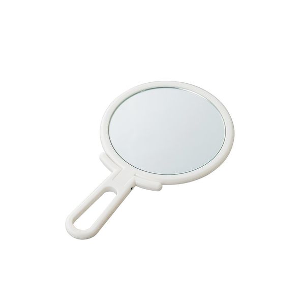 Horiuchi Mirror Industries Hyper View Stand & Hand Mirror, White, Stain Resistant, Clear Shine, Lightweight, Compact, Portable, Tabletop Mirror, Hand Mirror, Made in Japan