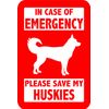 Please Save My Huskies 5" Decal Sticker RED