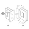 CRL Rose Gold Vienna 337 Series Adjustable Wall Mount Full Back Plate Hinge