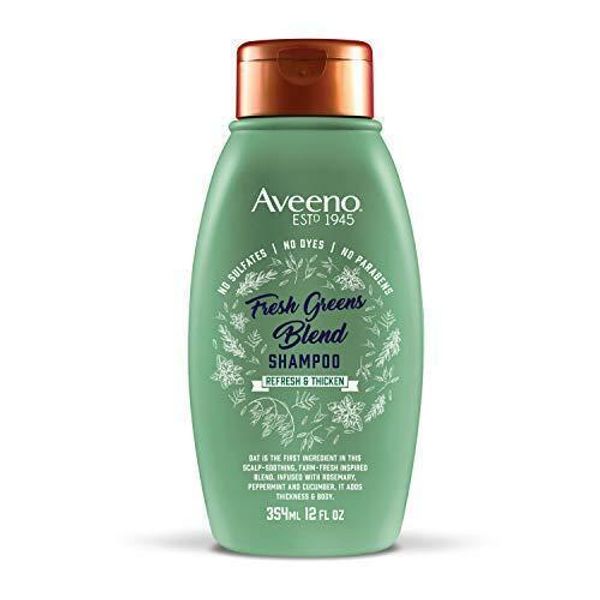 Aveeno Scalp Soothing Fresh Greens Blend Shampoo, rosemary,peppermint, 12 Fl Oz