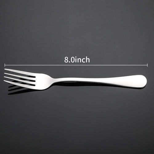 Briout Forks Silverware, Set of 24 Dinner Forks, 8 Inches Premium Food Grade Stainless Steel Forks for Home Kitchen Party Restaurant, Mirror Polished Dishwasher Safe
