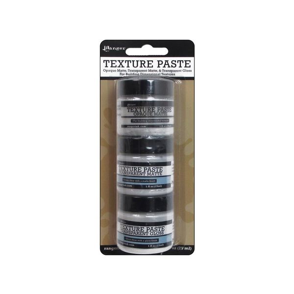 Ranger Texture Paste, Multi-Coloue, Pack of 3