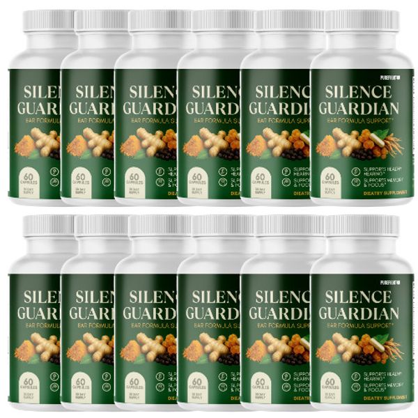 Silence Guard Hearing Support Formula Supplement, Aids Ear Wellness, 12 Bottles