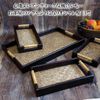 [Natural Handmade] Bamboo Serving Tray (Square Golden Week 4 Piece Set)