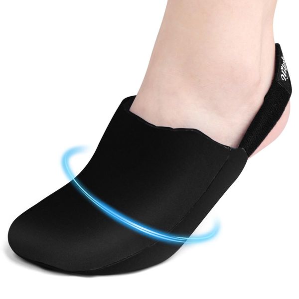 Hilph Foot Toe Ice Pack Wrap for Swelling & Bunion Surgery, Soft Forefoot Ice Pack, Hot & Cold Therapy Foot Cold Pack for Broken Toes, Plantar Fasciitis, Tendonitis, Swelling, Bunions (1 Pack, Black)