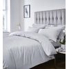 Catherine Lansfield Satin Stripe 300 Thread Count Standard Pillowcase Pair Grey