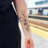B&W Cherry Blossom Temporary Tattoo