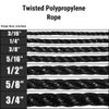 Twisted Polypropylene Rope Floating Polypro Cord - Marine, Nautical, Wet Projects