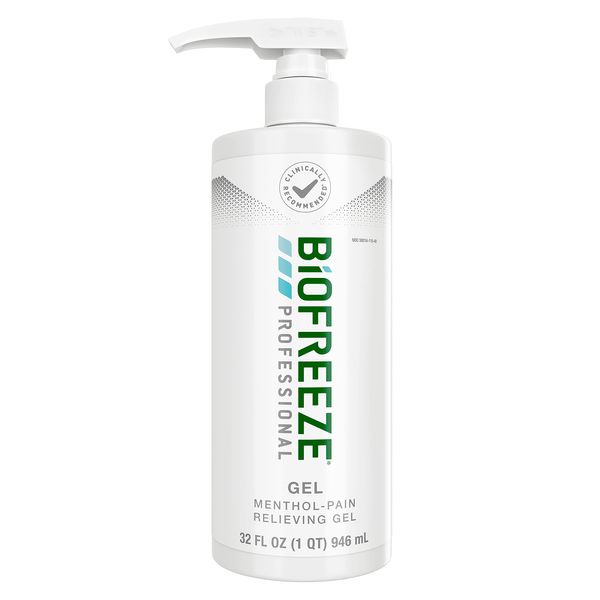 Biofreeze Professional Strength Pain Relief Gel, Arthritis Pain Reliver, Knee & Lower Back Pain Relief, Sore Muscle Relief, Neck Pain Relief, FSA Eligible, 32 FL OZ Biofreeze Menthol Gel