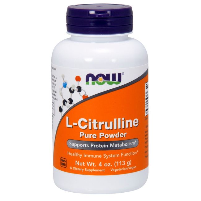 NOW Foods L-Citrulline, 1.5 g, 4 oz Pure Powder