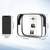Oderra Transparent Toiletry Bag – 1 Transparent Travel Pouch for Carrying Liquids, Airplane Bag for Women & Men
