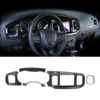 Carbon Dashboard Panel Gear Shift Box Cover Frame Trim Kit For Dodge Charger 15+