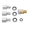 1/8 Inch BSP Quick Release Coupler, Quick Release Coupler Fittings Charging Adapter Kit with 3pcs Plugs(Size:4pcs/Set)