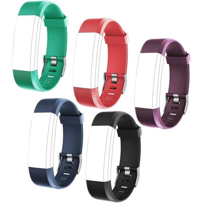Wrist Bands Replacement - Replacement Band Very Fit Watch Slim Fitness Tracker Band for ID115 Fitness - 5 Color Strap Red Black Blue Wristband Color Purple Green Wristbands Activity Tracker