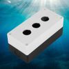 BX3 Push Button Switch Box 22 mm 3 Holes Push Button Switch Control Box Waterproof Dustproof Protective Case (White)