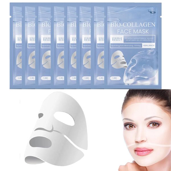 Bio Collagen Mask - Collagen Face Mask - Bio Collagen Face Mask for Skin Care - Face Masks Skincare Real Deep Mask - Face Masks Beauty Sheet Masks - Overnight Face Mask Bio Collagen Mask Sheet (5)