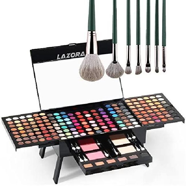 Moist Mall 74 Colors Cosmetic Makeup Palette Set Kit Combination Eyeshadow Facial Blusher Eyebrow Powder Face Concealer Mirror + 13pcs Brush All in One