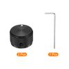 sourcing map 2 Pcs Aluminium Potentiometer Knobs, 1/4" (6mm) Universal Volume Tone Control Knobs for Guitar, Bass, Diamond 5/8" Black