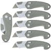 VIP Home Essentials Lightweight Strong ABS Plastic Folding Utility Box Cutter (6, Grey)